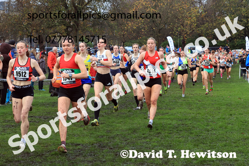 Womens Under-17s and Under-20s 2025 Liverpool Cross Challenge, Sefton Park, Saturday, November 22th. Photo: David T. Hewitson/Sports for All Pics